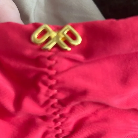 PQ Basic Ruched Bikini Bottom in Red - Picture 5 of 5